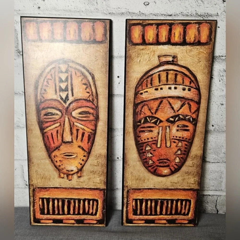 Beautiful Tribal Wall Art - 3 Piece Set